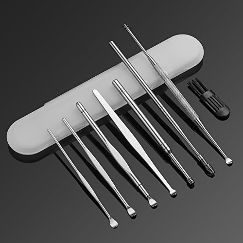8 Pcs Ear Pick Earwax Removal Kit, Geengle Ear Cleansing Tool Set, Ear Curett...