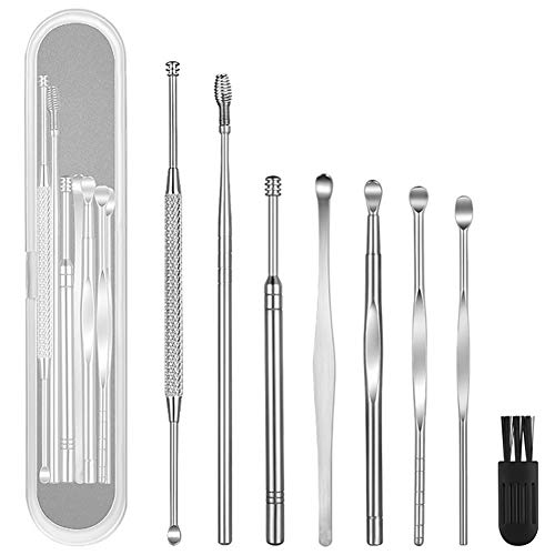 8 Pcs Ear Pick Earwax Removal Kit, Geengle Ear Cleansing Tool Set, Ear Curett...