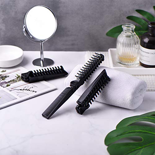 10 Pieces Portable Travel Folding Comb and Brush Combo Compact Foldable Hair ...