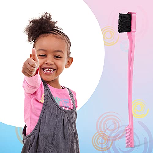 3 Pcs Slick Brush Set Bristle Hair Brush Teasing Comb Edge Hair Brush Groomin...