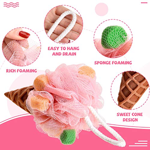 4 Pieces Kids Bath Shower Sponge Cream Bath Sponge Body Scrubber Exfoliating ...