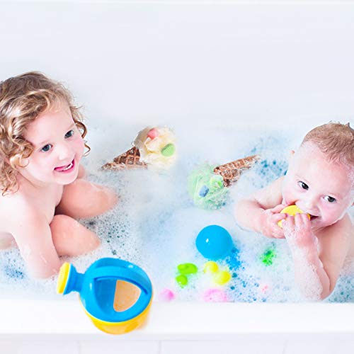 4 Pieces Kids Bath Shower Sponge Cream Bath Sponge Body Scrubber Exfoliating ...