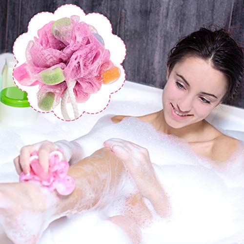 4 Pieces Kids Bath Shower Sponge Cream Bath Sponge Body Scrubber Exfoliating ...