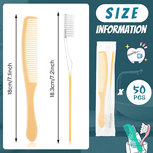 Disposable Travel Toothbrushes Toothpaste Comb Travel Manual Disposable Tooth...