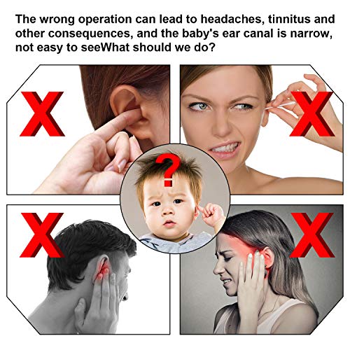 Earwax Remover Tool - 4 Pieces LED Earwax Spoon Safe Ear Pick Spoon and Stain...