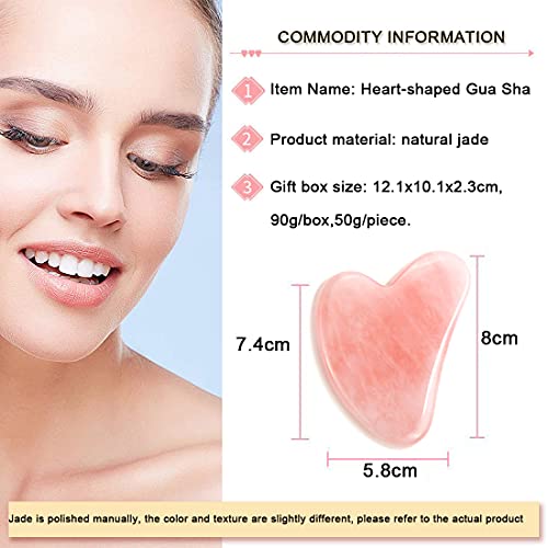 Gua Sha Facial Tool,Natural Stone Jade Roller Guasha Scraping Massage Tool fo...