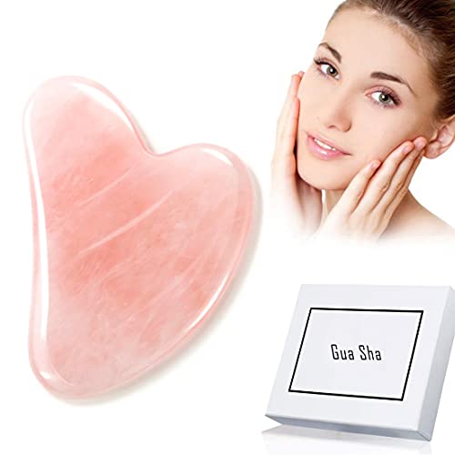 Gua Sha Facial Tool,Natural Stone Jade Roller Guasha Scraping Massage Tool fo...