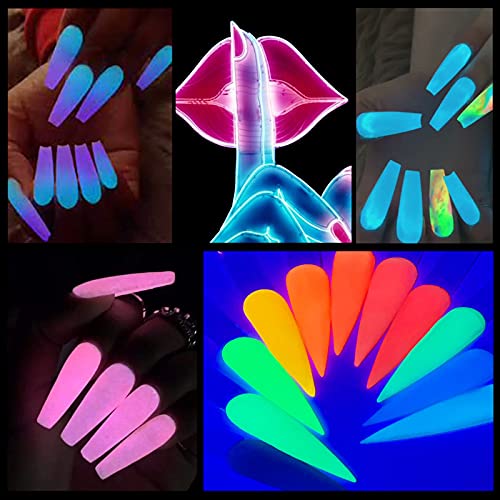 Gelike Glow in the Dark Gel Nail Polish Neon Luminous Gel Polish Set Fluoresc...