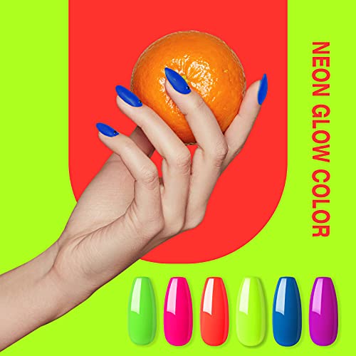Gelike Glow in the Dark Gel Nail Polish Neon Luminous Gel Polish Set Fluoresc...