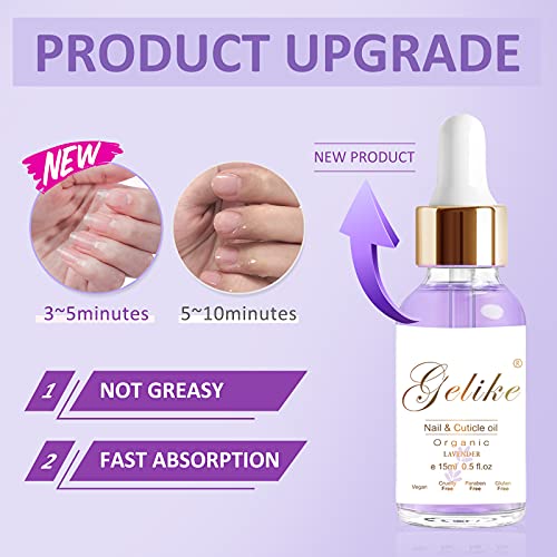 Gelike Nail Cuticle Oil Vitamin E + B 100% Pure & Natural - Derived from Jojo...