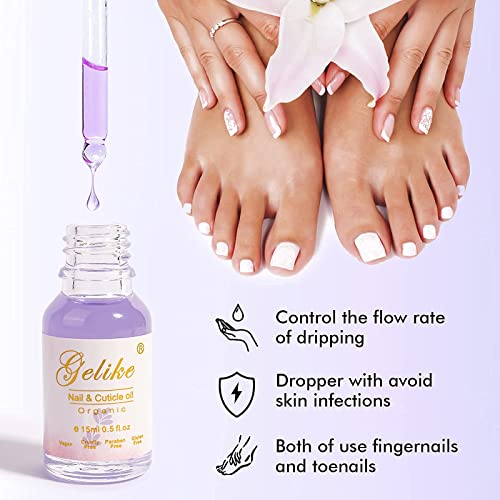 Gelike Nail Cuticle Oil Vitamin E + B 100% Pure & Natural - Derived from Jojo...