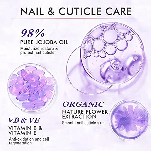 Gelike Nail Cuticle Oil Vitamin E + B 100% Pure & Natural - Derived from Jojo...