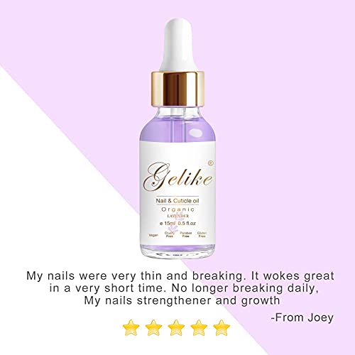 Gelike Nail Cuticle Oil Vitamin E + B 100% Pure & Natural - Derived from Jojo...