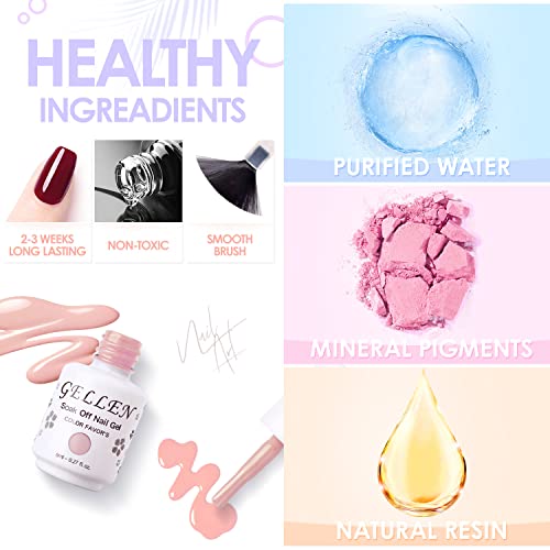 Gellen 10 Colors Gel Nail Polish Starter Kit With UV/LED Light, 24W Nail Drye...