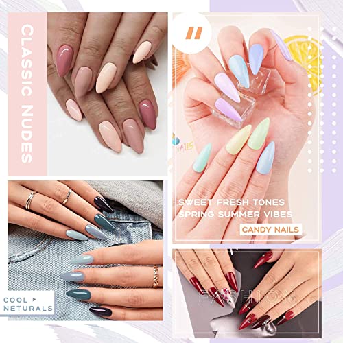 Gellen 36 Colors Gel Nail Polish Kit - With No Wipe Top&Base Coat Matte Top C...