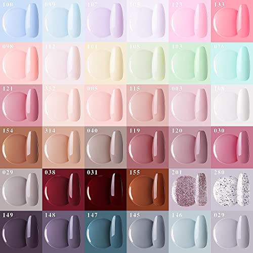 Gellen 36 Colors Gel Nail Polish Kit - With No Wipe Top&Base Coat Matte Top C...