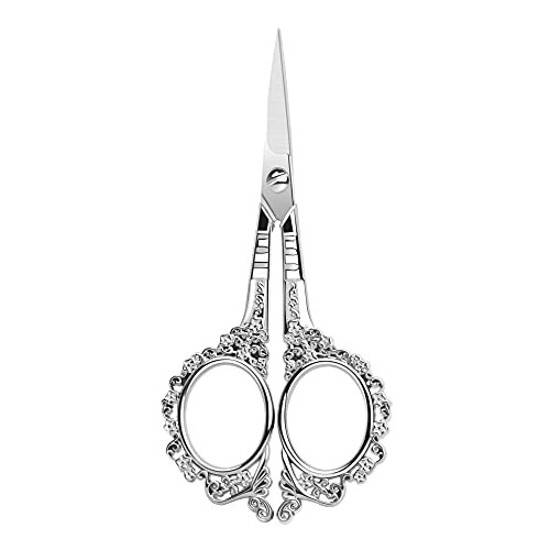 Eyebrow Grooming Scissors, Gemice Vintage Stainless Steel Cuticle Precision B...
