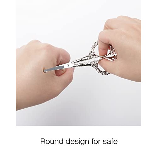 Gemice Nose Hair Scissors Rounded Tip Scissors Facial Hair Scissors Stainless...