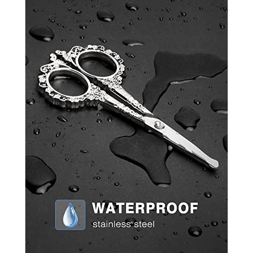 Gemice Nose Hair Scissors Rounded Tip Scissors Facial Hair Scissors Stainless...