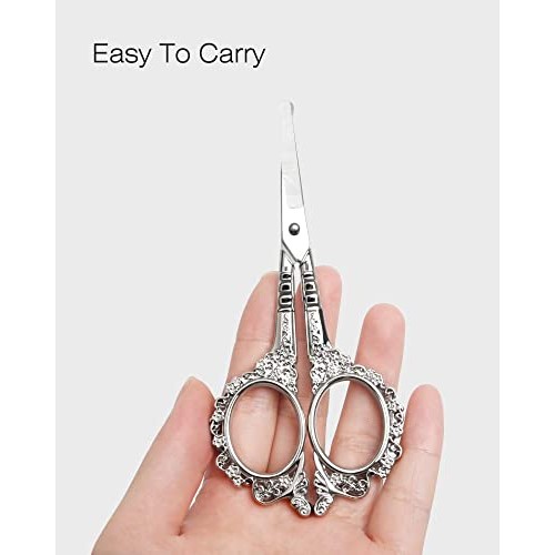 Gemice Nose Hair Scissors Rounded Tip Scissors Facial Hair Scissors Stainless...
