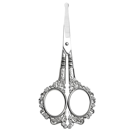 Gemice Nose Hair Scissors Rounded Tip Scissors Facial Hair Scissors Stainless...