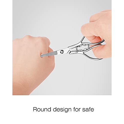 Gemice Premium Manicure Rounded Tip Scissors Multi-purpose Stainless Steel Cu...