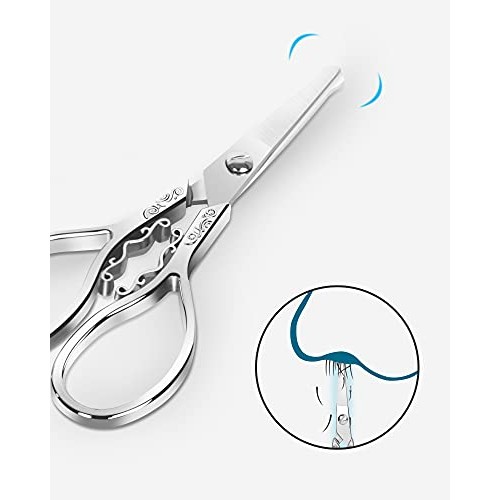 Gemice Premium Manicure Rounded Tip Scissors Multi-purpose Stainless Steel Cu...