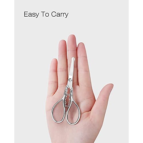 Gemice Premium Manicure Rounded Tip Scissors Multi-purpose Stainless Steel Cu...