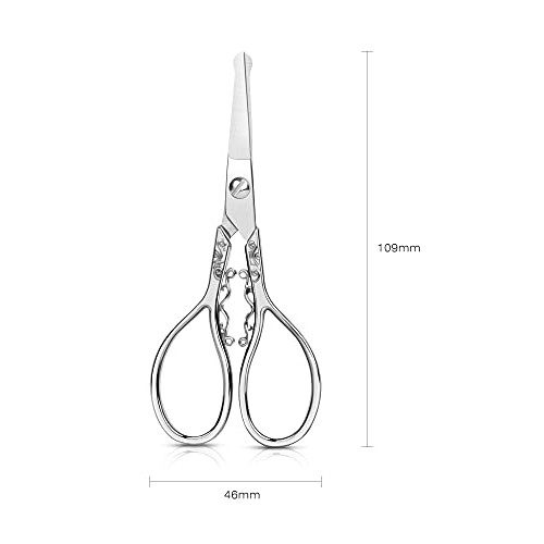 Gemice Premium Manicure Rounded Tip Scissors Multi-purpose Stainless Steel Cu...