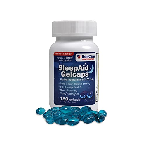 GenCare - Nighttime Sleep Aid Pills for Adults | Diphenhydramine HCl 50mg (18...