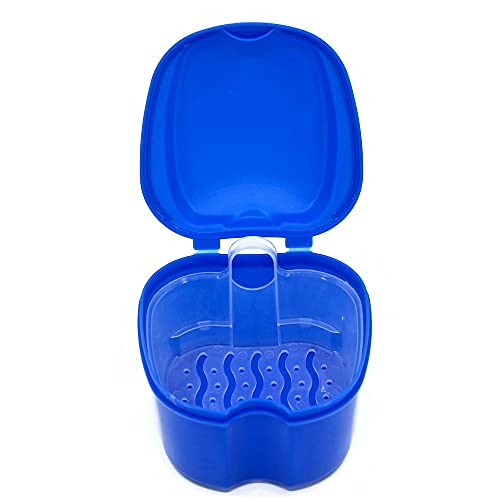 Genco Dental Denture Case, Denture Box with Strainer, Night Cleaner Denture B...