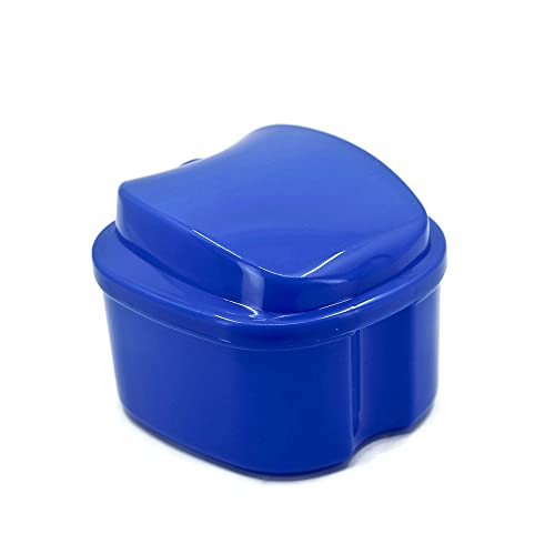 Genco Dental Denture Case, Denture Box with Strainer, Night Cleaner Denture B...