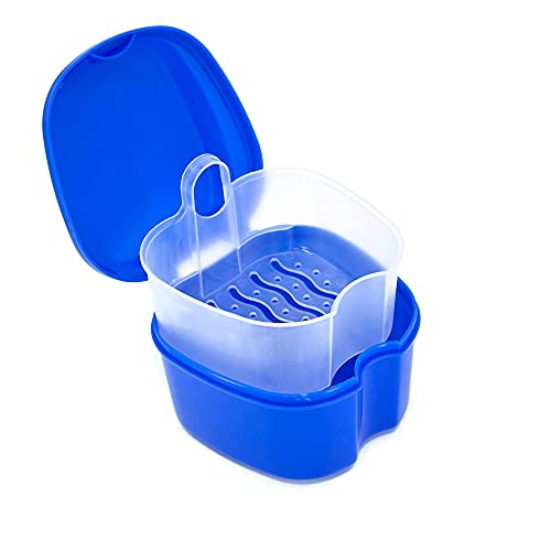 Genco Dental Denture Case, Denture Box with Strainer, Night Cleaner Denture B...