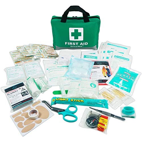 210 Piece First Aid Kit- Emergency kit - Reflective Design - Includes Eyewash...