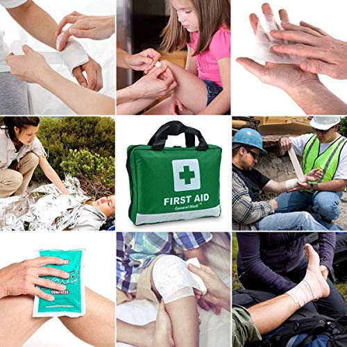 210 Piece First Aid Kit- Emergency kit - Reflective Design - Includes Eyewash...