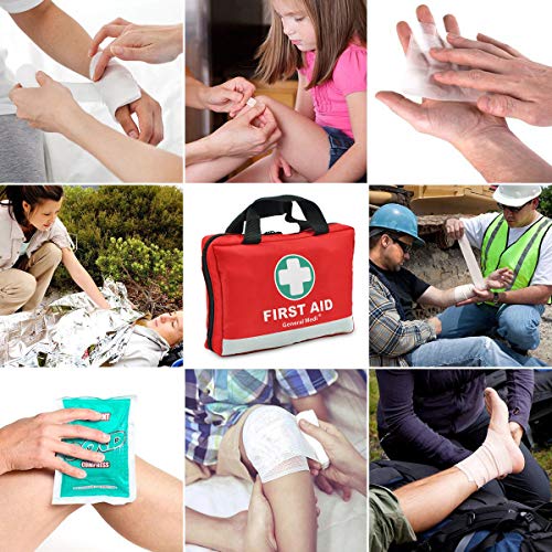 First Aid Kit -309 Pieces- Reflective Bag Design - Including Eyewash, Bandage...