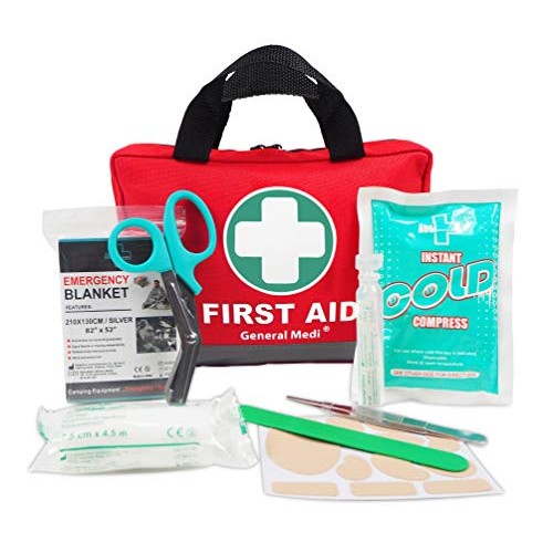 First Aid Kit -309 Pieces- Reflective Bag Design - Including Eyewash, Bandage...