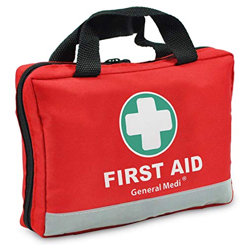 First Aid Kit -309 Pieces- Reflective Bag Design - Including Eyewash, Bandage...