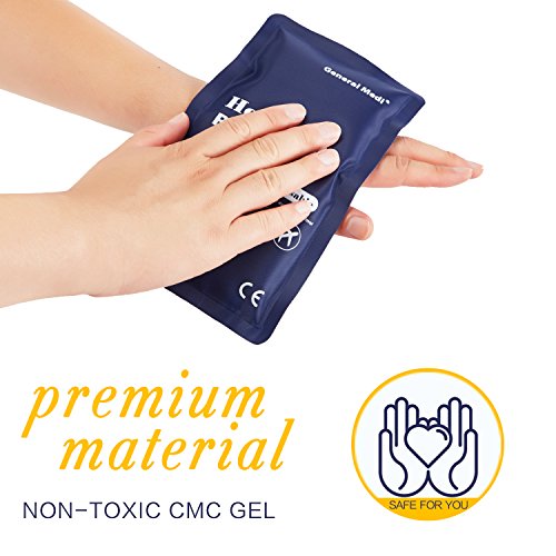 Hot & Cold Reusable Gel Pack Compress Wrap - Pack of 3 - Great for Migraine R...