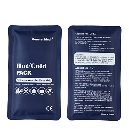 Hot & Cold Reusable Gel Pack Compress Wrap - Pack of 3 - Great for Migraine R...