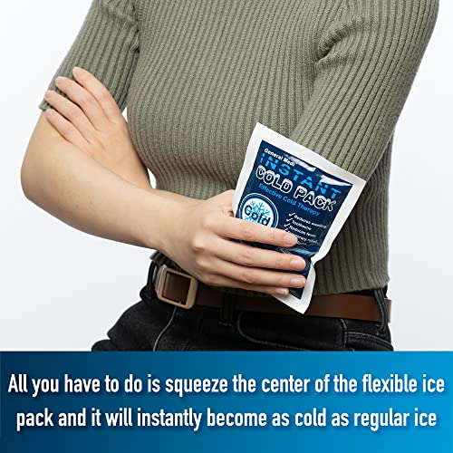 Instant Ice Cold Pack (4”x 5.5”) – Set of 25 Disposable Cold Therapy Ice Pack...