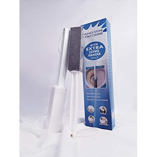 2 Pack Pumice Stone Toilet Bowl Cleaner with Extra Long Handle, EYU Pumice St...