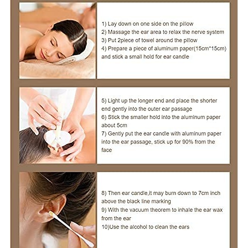 10 Pack Ear Wax Removal Hearing Massager Heared Earwax Candles Tool Earwax Ca...