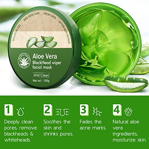 Aloe Vera Peel Off Blackhead Remover Mask - Peel Off Face Masks Whitehead Rem...