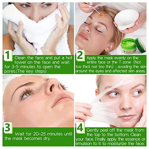 Aloe Vera Peel Off Blackhead Remover Mask - Peel Off Face Masks Whitehead Rem...