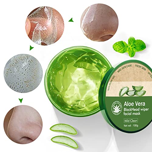 Aloe Vera Peel Off Blackhead Remover Mask - Peel Off Face Masks Whitehead Rem...