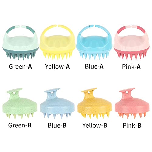 Bath Care Hair Root Spa Scalp Shower Brush Scalp Massage Comb Silicone Head B...