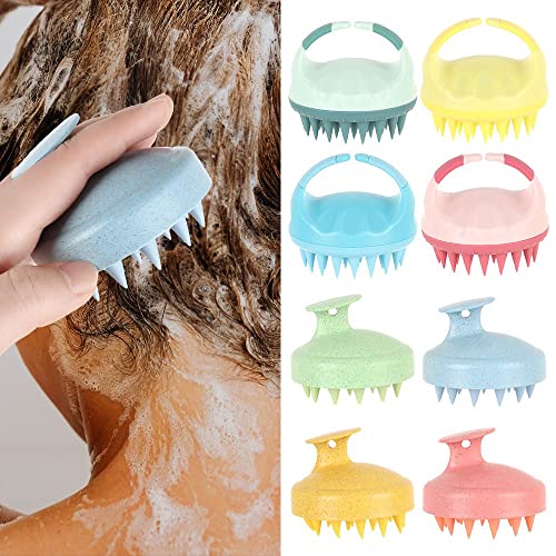 Bath Care Hair Root Spa Scalp Shower Brush Scalp Massage Comb Silicone Head B...