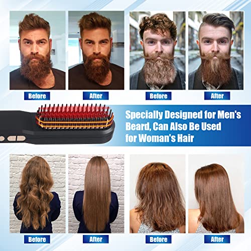 Beard Straightener for Men - Multifunctional Electric Heated Beard Straighten...