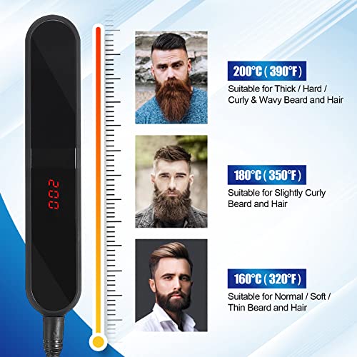 Beard Straightener for Men - Multifunctional Electric Heated Beard Straighten...